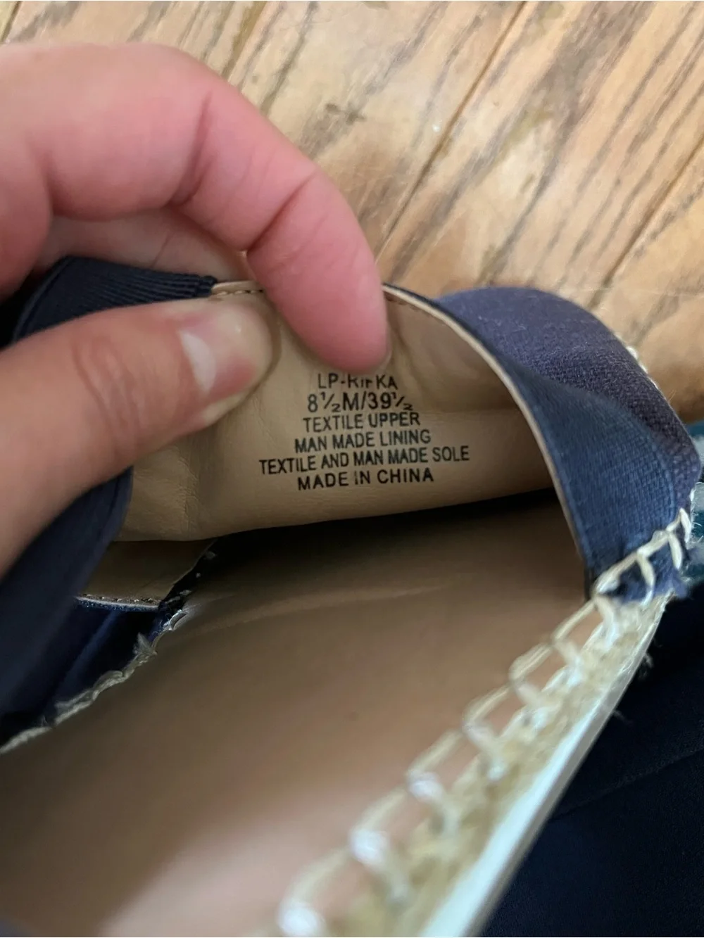 Lucky Brand Navy Canvas Slingback Espadrille Flats